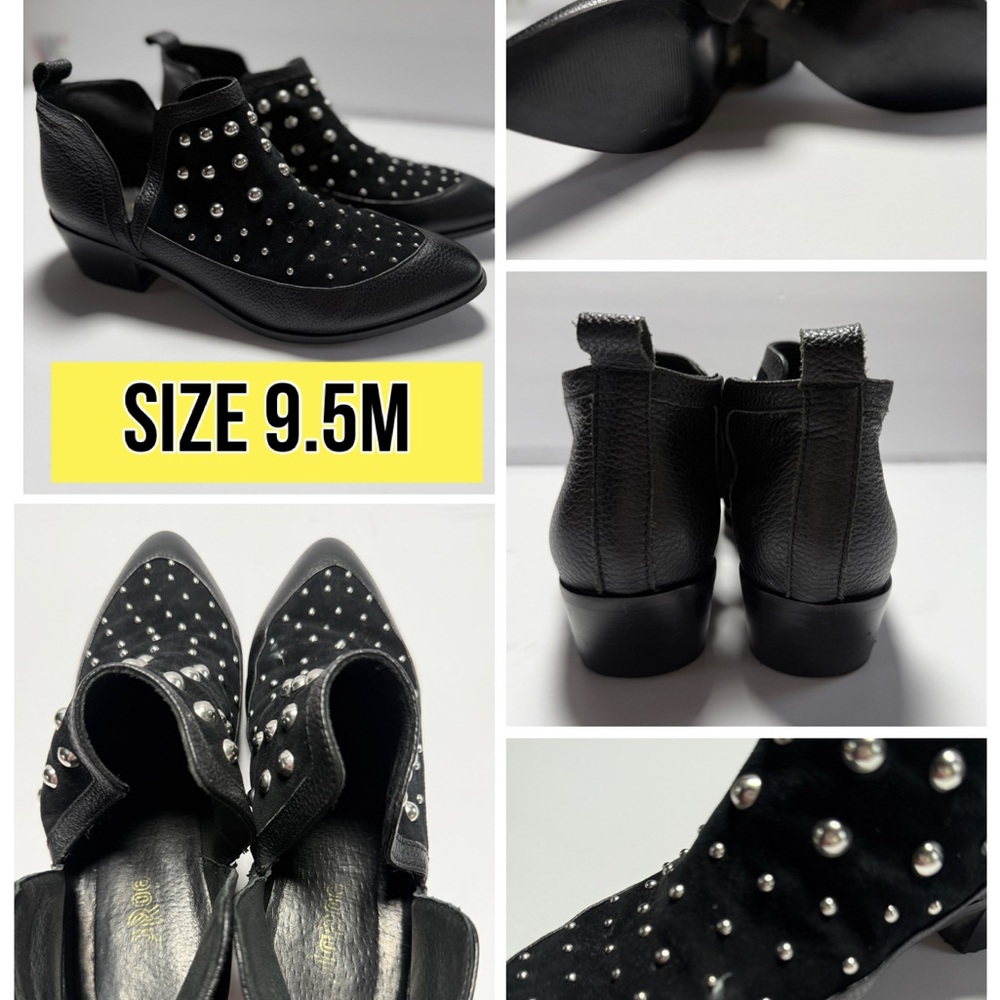 Lularoe Black Studded Ankle Boots 9.5